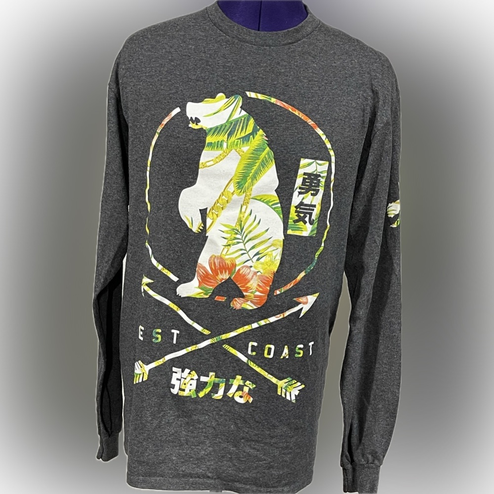 Rebel Minds Society T Shirt Mens Size Medium Long Sleeve Cotton Black
